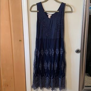 Sundance navy blue lace dress